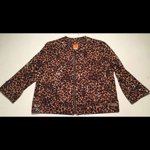 Ruby Rd Jacket Animal 🦒 printZipper Closure - Picture 5 of 12